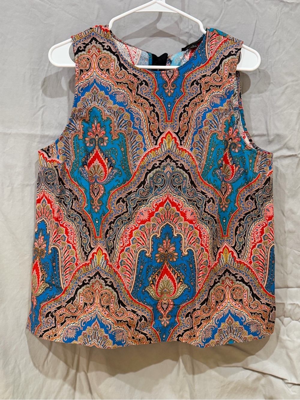 JCrew Sleeveless Paisley Print Women's Top